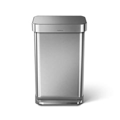 45L rectangular step can with liner pocket + 4.5L round step can