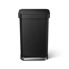 45L rectangular step can with liner pocket + 4.5L round step can