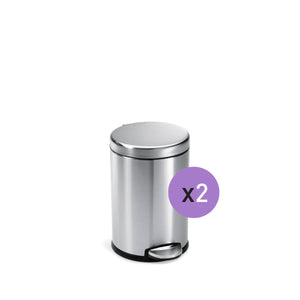 4.5L round step can, 2-pack