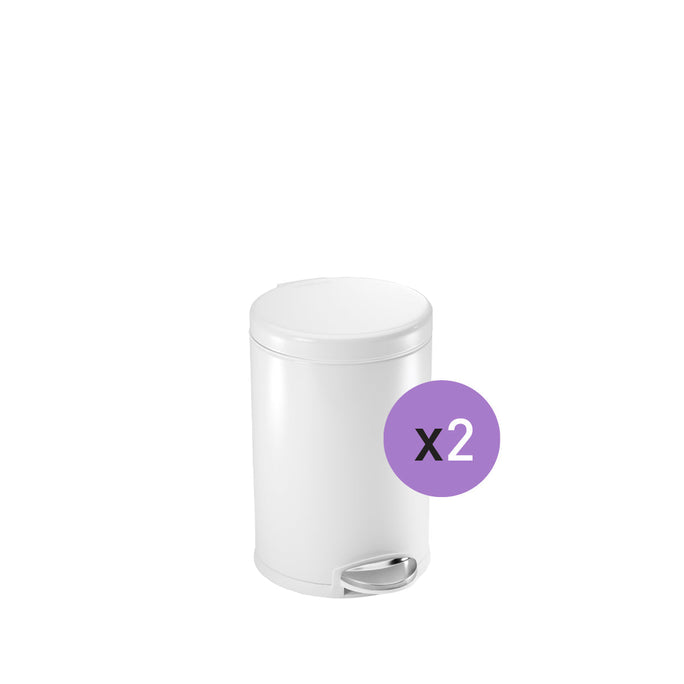 4.5L round step can, 2-pack