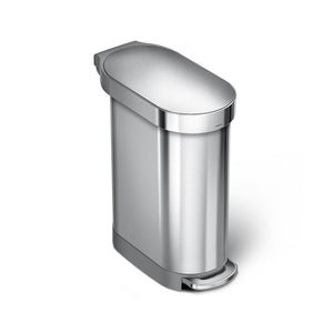 45L slim step can with liner rim + 4.5L round step can