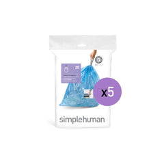 code D blue recycling custom fit liners - 5 x 20 packs 100 liners