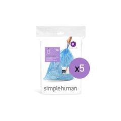 code K blue recycling custom fit liners - 5 x 20 pack 100 liners
