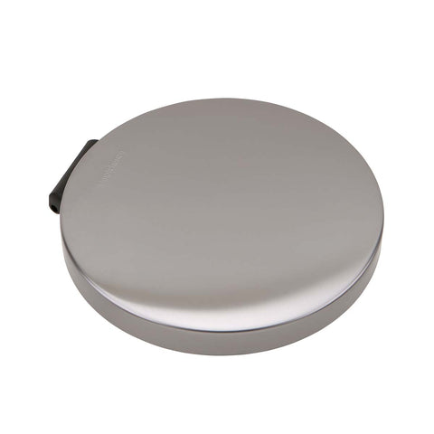lid, brushed stainless steel 
