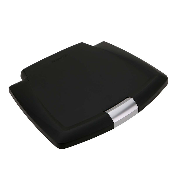 black plastic rectangular lid with slide lock - main image