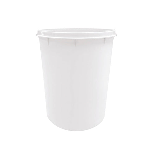 6L white plastic trash bucket [SKU:pd6267]