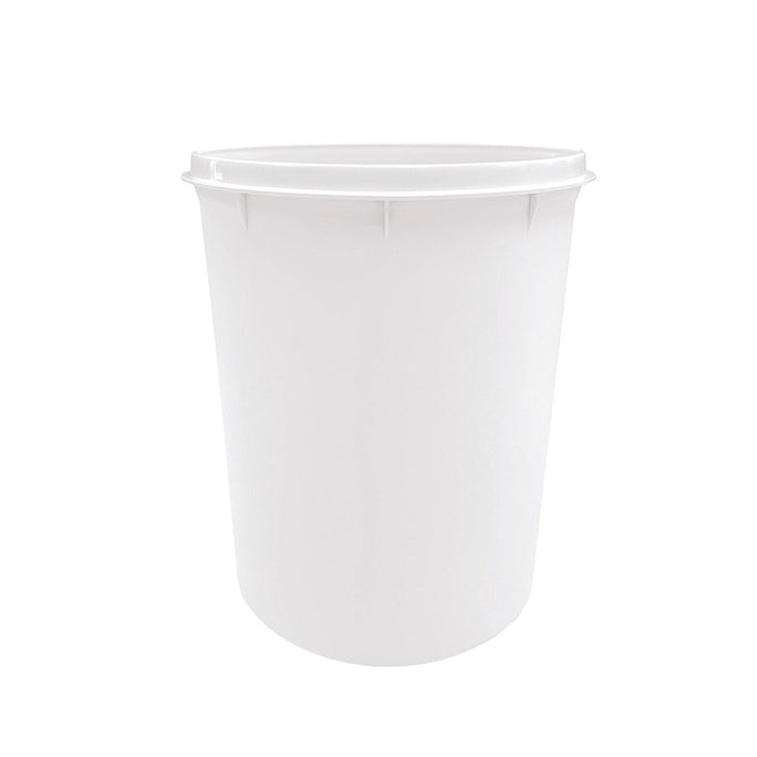 6L white plastic trash bucket [SKU:pd6267]